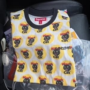 Supreme Yellow and Black Short Sleeve Tee